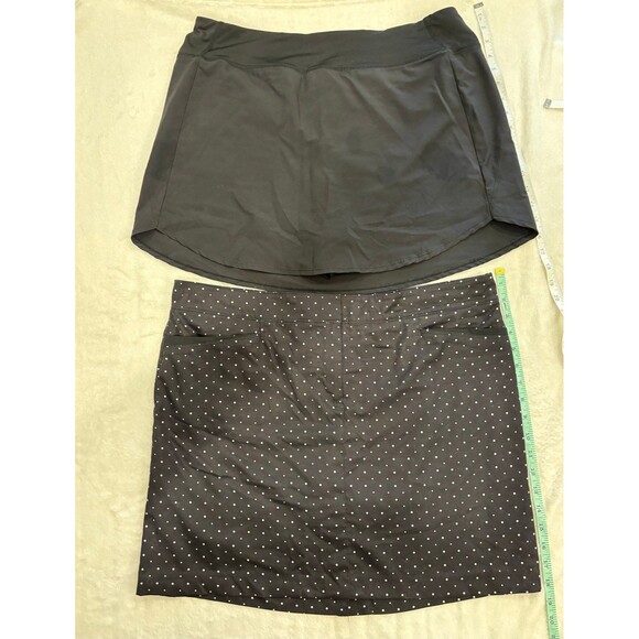 Izod zelos skorts set of 2 black XL & size 16 polka dot - Picture 4 of 12